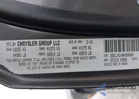 2010 Dodge Challenger Se z USA, uszkodzony, nr VIN 2B3CJ4DV0AH200060